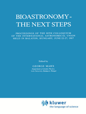 cover image of Bioastronomy--The Next Steps